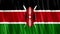 Kenya National Flag. Seamless loop animation closeup waving.