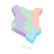 Kenya region map: colorful isometric top view.