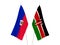 Kenya and Republic of Haiti flags