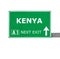 KENYA road sign isolated on white