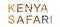 Kenya safari word, animal skin print over separated letter vector silhouette illustration isolated on background.