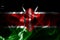 Kenya smoke flag national flag on a black background.