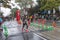 The Kenyan runner Ishhimael Chemtan runs past the 33 km turnaround point of the 2016 Scotiabank Toronto Waterfront Marathon