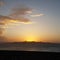 Kenyan Sunset Behind Island on Lake Turkana