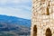 Kerak castle and view on mountain valley