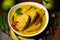 Kerala fish curry with raw mango coconut milk or Bengali Rohu or Barracuda