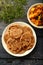 Kerala food  cuisine- top view-  - wheat paratha with dum aloo.