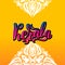 Kerala Handwritten stock lettering typography. States of India.