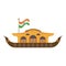 Kerala houseboat isolated
