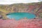 Kerid crater lake in Iceland