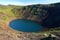 Kerid crater volcanic lake in September