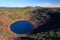 Kerid crater volcanic lake in September