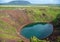 KeriÃ° volcanic crater lake also called Kerid or Kerith in southern Iceland is part of the Golden Circle route.
