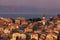 Kerkyra Town in Corfu at sunset