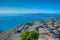 Kerkyra viewed from Mount Pantokrator at Corfu, Greece