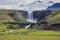 Kerlingarfoss waterfall near olafsvik in summer on iceland