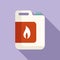 Kerosene canister icon flat vector. Fuel gasoline pot