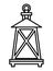 Kerosene lantern antique isolated icon