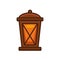 Kerosene lantern antique isolated icon