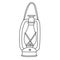 Kerosene lantern hand drawn vector illustration in doodle style