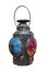 Kerosene railroad signal lantern isolated