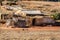 Kerrouchen, Morocco - October 15, 2013. Poor farm hous in mountains