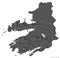 Kerry, county of Ireland, on white. Bilevel