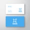Kestrel Bird Abstract Vector Logo and Business Card Template. Letter K Silhouette. Premium Stationary Realistic Mock Up.