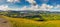 Keswick and lake Derwent Water panorama from Latrigg, Cumbria, U
