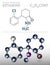 Ketamine, ketalar molecule. Structural chemical formula. Vector