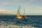 A ketch under sail in the bequia channel