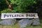 Ketchikan, Alaska: Handmade sign welcomes visitors to Potlatch Totem Park