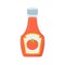 Ketchup Bottle Sign Emoji Icon Illustration. Tomato Sauce Vector Symbol Emoticon Design Clip Art Sign Comic Style.