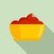 Ketchup bowl icon, flat style