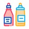 Ketchup and mayonnaise sauce bottles icon vector outline illustration