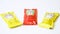 Ketchup and mustard from Heinz brand in sachets