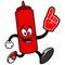 Ketchup Running with a Foam Finger