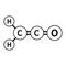 Ketene gas molecule icon