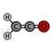 Ketene gas molecule icon