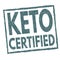 Keto certified sign or stamp