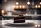 Keto chocolate cake - blurred background photography
