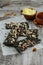 Keto Diet Chocolate Almond Bark - a set of photos showing an entire recipe preparation with the photos of the final dish