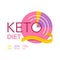 Keto diet emblem - ketogenic nutrition plan