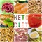 Keto diet food collage