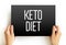 Keto diet, â€œKetogenicâ€ is a term for a low-carb diet. Get more calories from protein and fat and less from carbohydrates, text