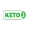 Keto diet label green check mark stamp. Ketogenic vector on white background for icon, sign, symbol, label, poster, badge or logo