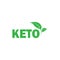 Keto diet label green check mark stamp. Ketogenic vector on white background for icon, sign, symbol, label, poster, badge or logo