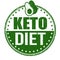 Keto diet sign or stamp