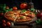 Keto Food Cauliflower Crust Pizza With Tomato Sauce and Cheese Generative AI Photo