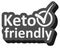 Keto friendly sticker or label vector illustration